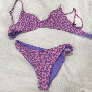 Beach Riot Pink Leopard Bikini